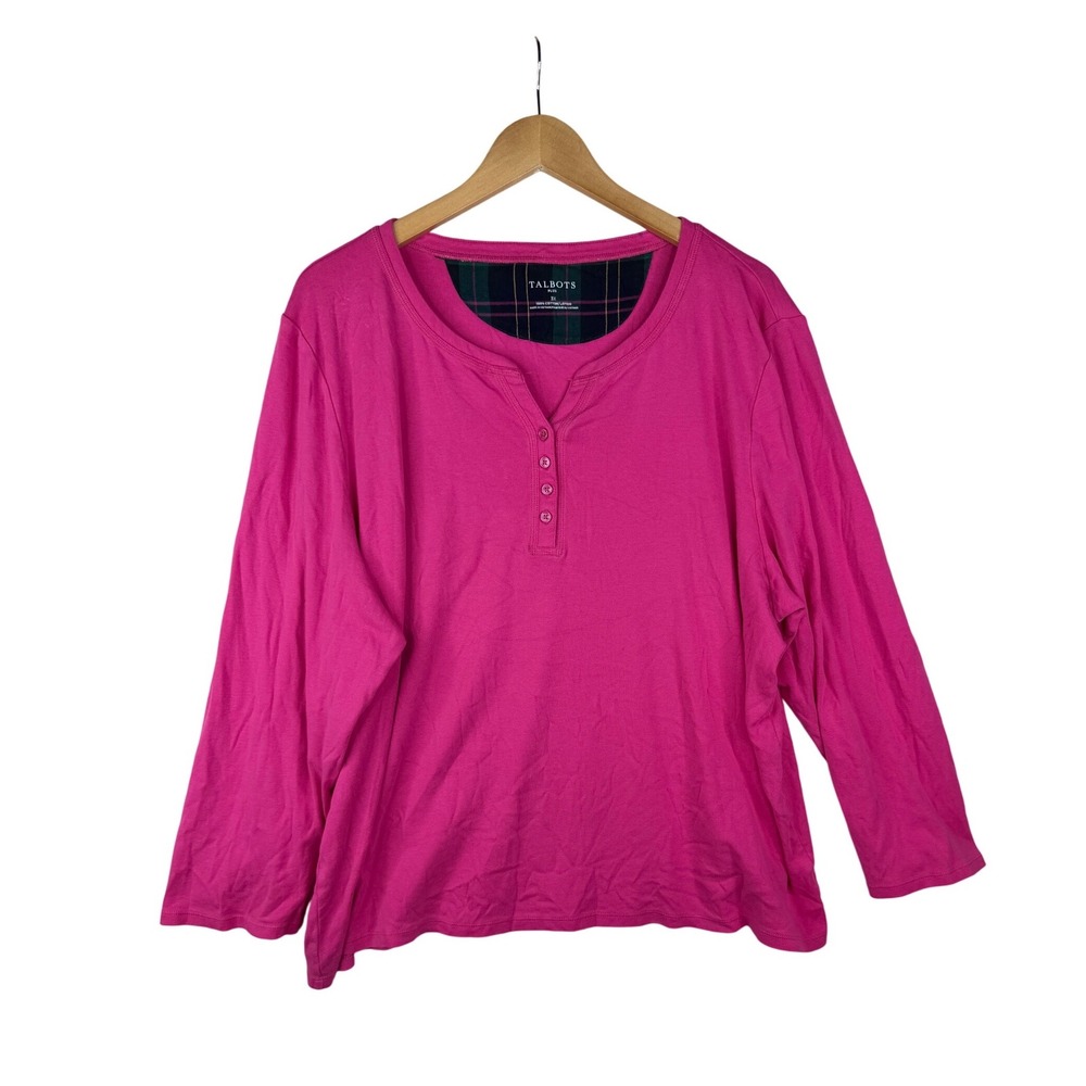 Talbots Long Sleeve Pajama Top‎ size 3X Pink